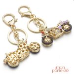 Porte-clé en métal pour passionnés de moto