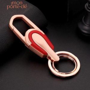 Porte-clé en acier inoxydable, design moderne