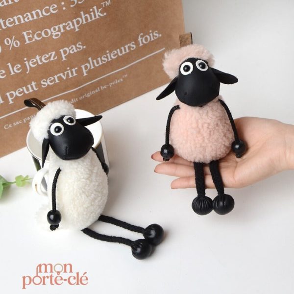 Mouton en peluche, porte-clé pratique et ludique