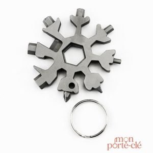Outil multifonction en forme de flocon pour clés