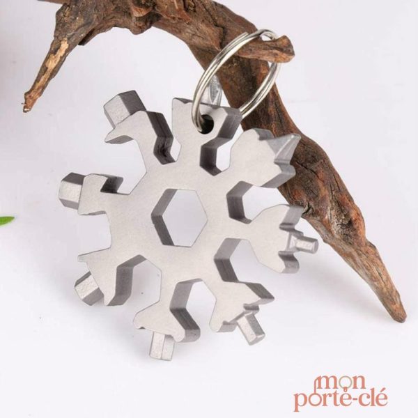 Porte-Clé Flocon avec outils intégrés