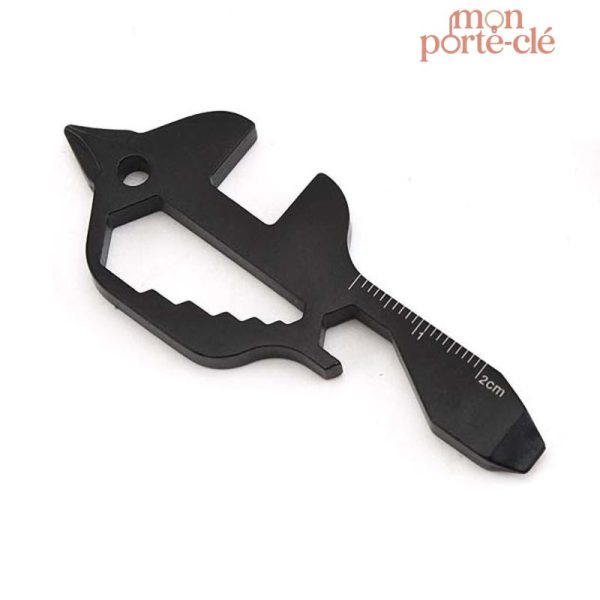 Porte-clé en acier avec outils intégrés pratiques