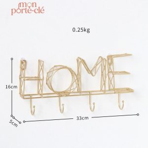 Porte-clé mural 3D avec accroche murale