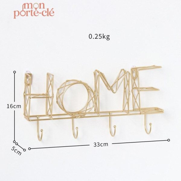 Porte-clé mural 3D avec accroche murale