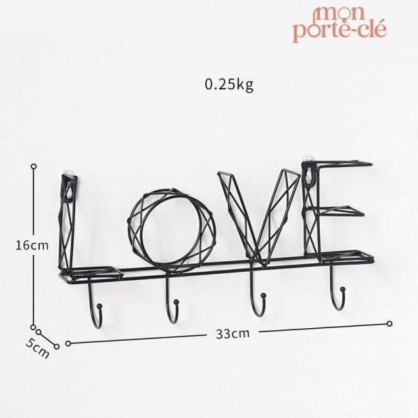 Porte-clé mural contemporain en 3D