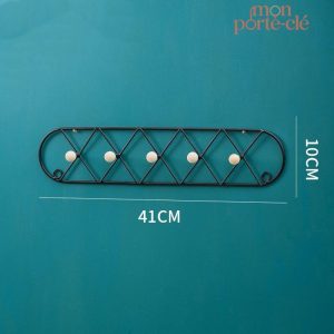 5 crochets croisés pour porte-clé mural, idéal pour l'entrée