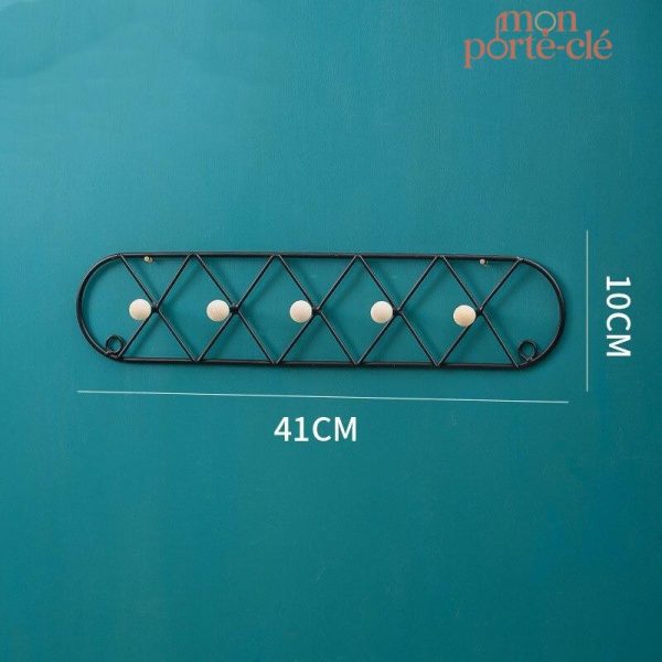 5 crochets croisés pour porte-clé mural, idéal pour l'entrée