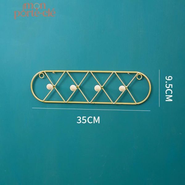 Porte-clé mural design croisé, optimise l'espace de rangement