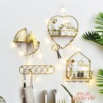 Porte-clé mural élégant avec 5 crochets pour l'organisation