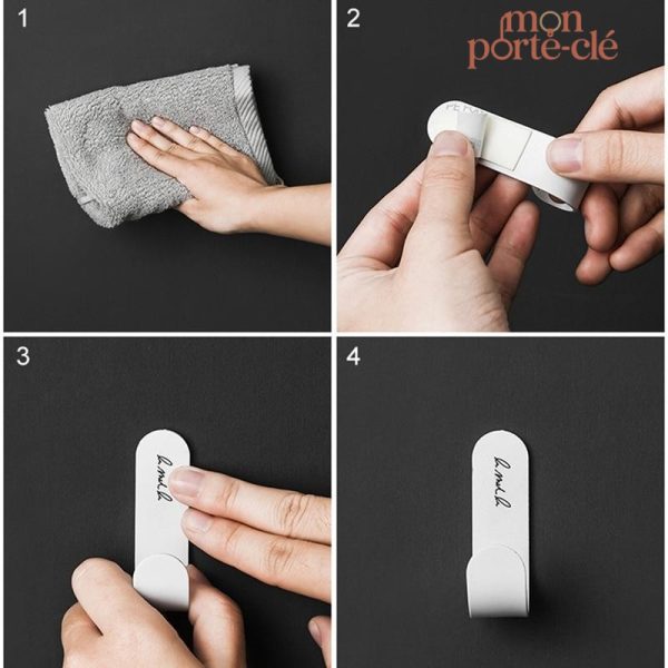 Porte-Clé mural L'Adhésif pour un espace rangé