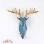 Porte-clé mural amusant en style géométrique