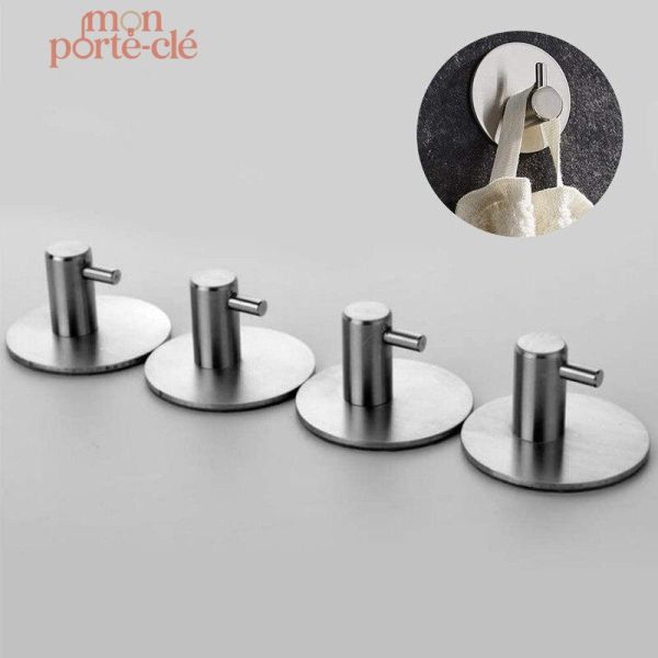 Accessoire mural pour clés au style épuré argenté