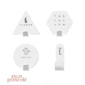 Accessoire mural pour clés au design autocollant