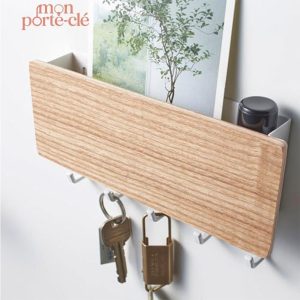 Porte-Clé Mural élégant avec crochets minimalistes