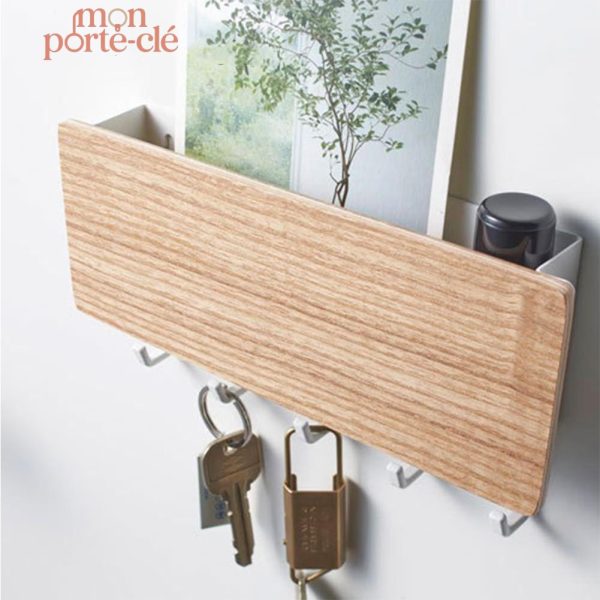 Porte-Clé Mural élégant avec crochets minimalistes