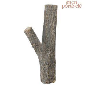 Porte-clé mural décoratif en bois naturel