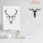 Porte-Clé mural chic avec représentation de cerf