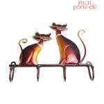 Porte-clé mural design avec motifs de chats