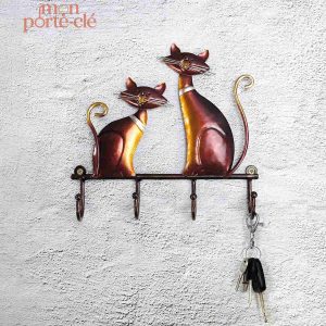 Organisateur mural en forme de chats pour clés