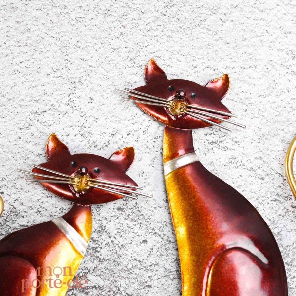 Porte-clé mural Les Deux Chats pour entrée stylée