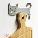Porte-Clé Mural en métal design Chat