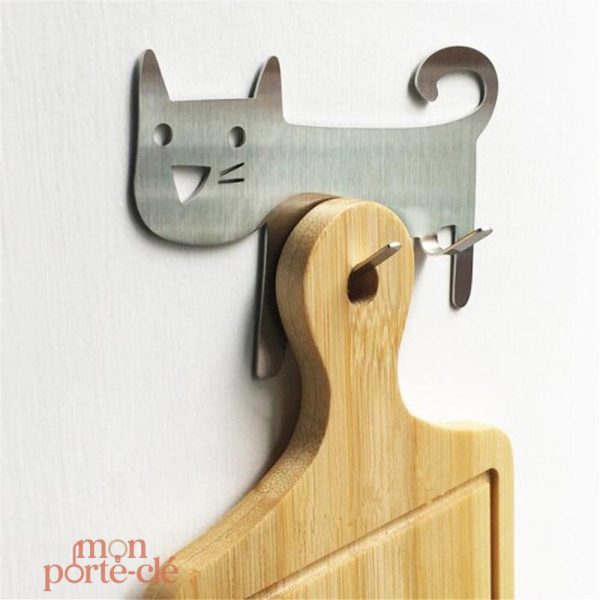 Porte-Clé Mural en métal design Chat