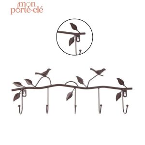 Crochets oiseau pour accrocher clés murales