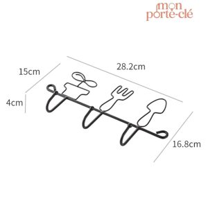 Porte-clé mural élégant pour décoration intérieure