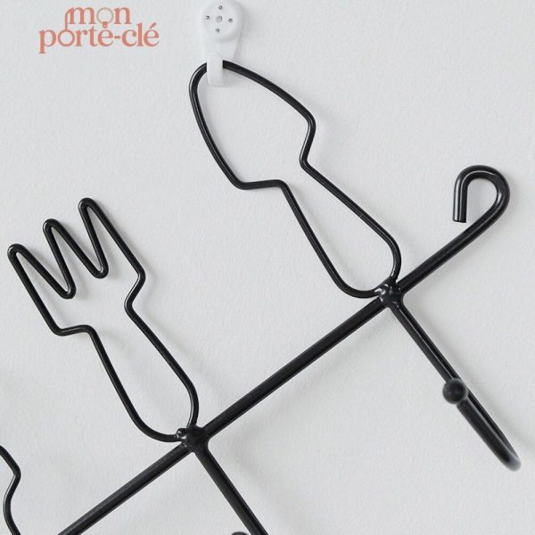 Porte-clé mural fonctionnel pour rangement facile