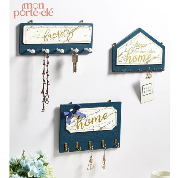 Porte-Clé Mural en bois, accessoire pratique