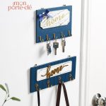 Porte-Clé Mural avec texture bois marbré