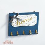 Porte-Clé Mural en bois avec finition marbrée