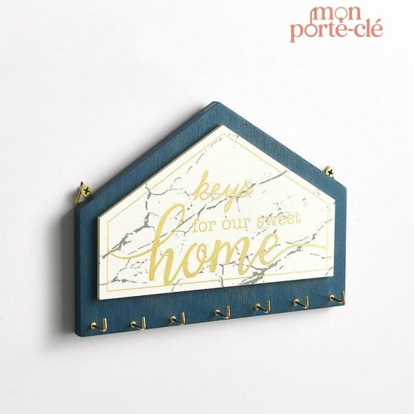 Porte-Clé Mural en bois naturel élégant