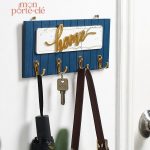 Porte-Clé Mural en bois avec effet marbré