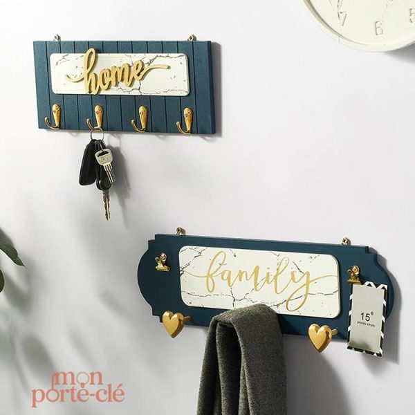 Porte-Clé Mural au design épuré en bois