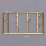 Porte-Clé Mural décoratif en métal doré