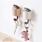 Porte-Clé Mural Écureuil en bois décoratif