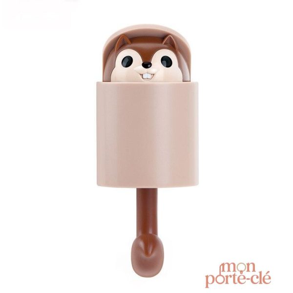 Porte-clé mural design écureuil pour rangement