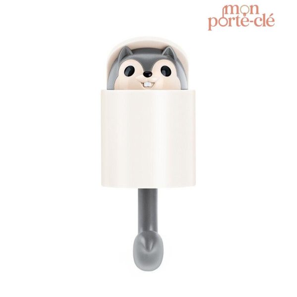 Écureuil porte-clé mural pratique et esthétique