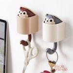 Porte-clé mural original en forme d'écureuil