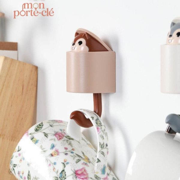 Porte-clé mural animalier style écureuil