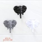 Porte-clé mural éléphant stylisé