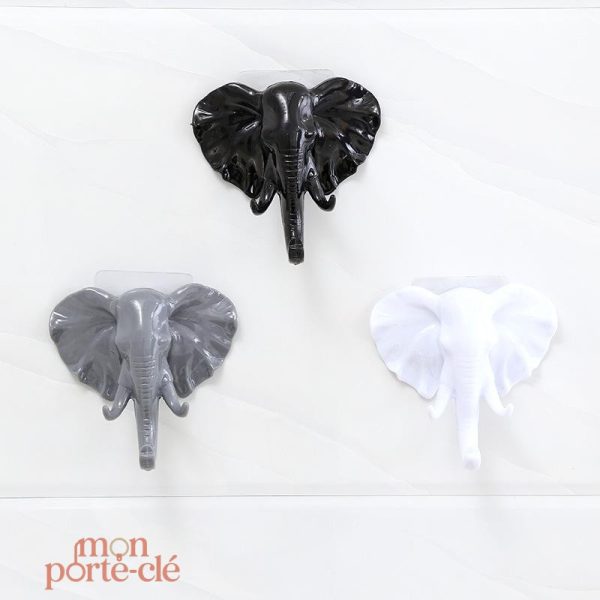 Porte-clé mural éléphant stylisé