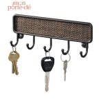 Porte-clé mural en fer au style rustique