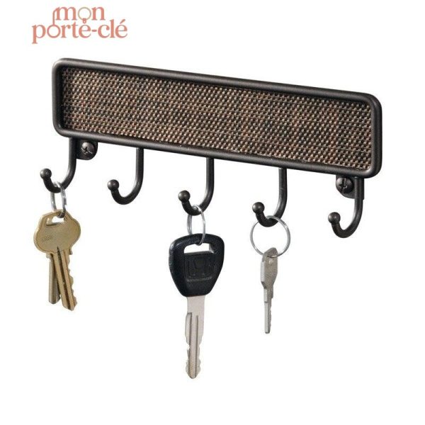 Porte-clé mural en fer au style rustique