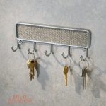 Porte-clé mural décoratif en fer, design authentique