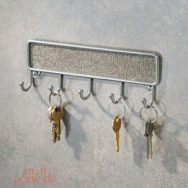 Porte-clé mural décoratif en fer, design authentique