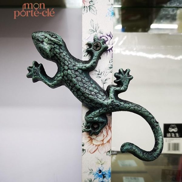 Support mural pour clés en forme de lézard