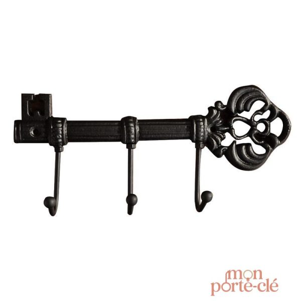 Porte-clé mural vintage en forme de clé