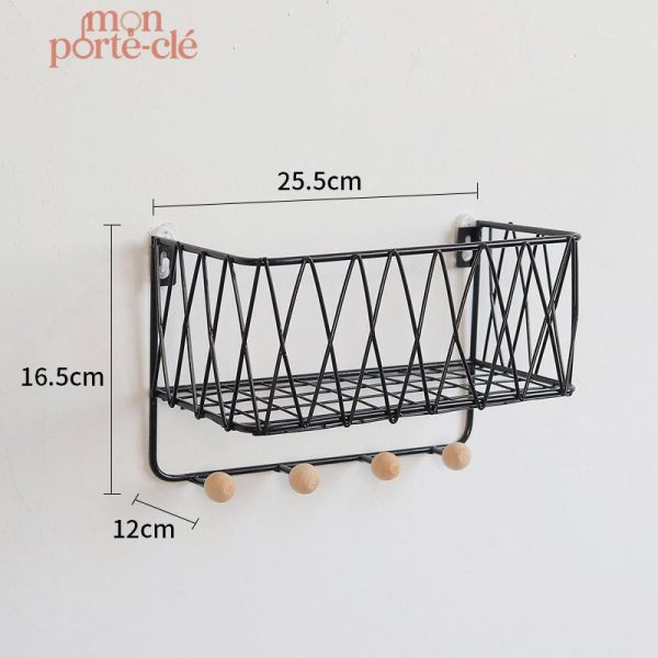 Porte-clé mural design en métal moderne